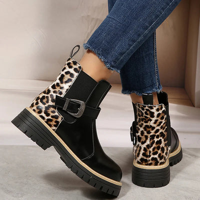 Rhea Ankle Boots Leopard