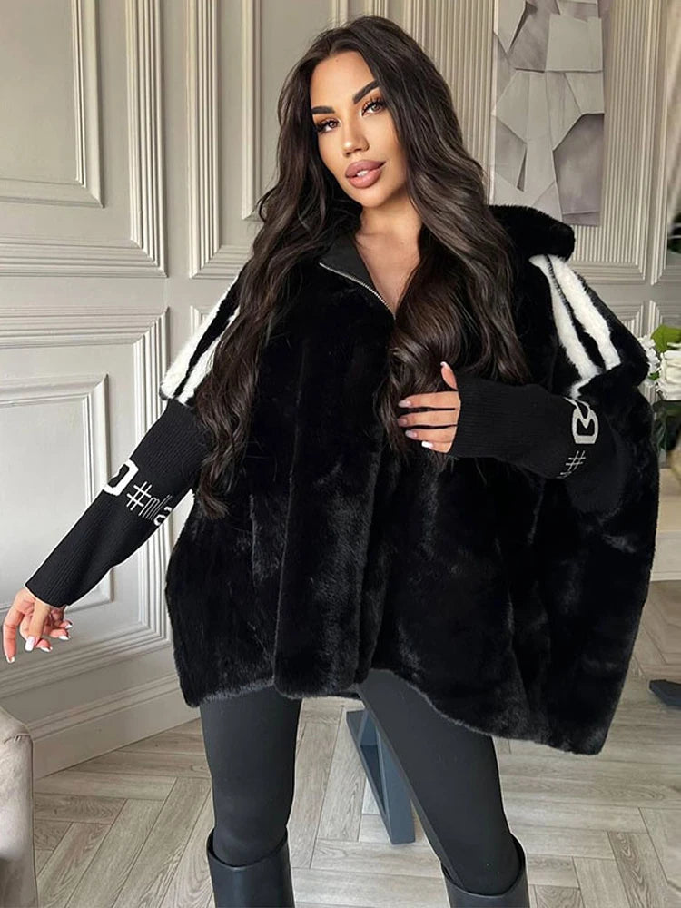 &nbsp;Ariana Oversized Faux Fur Coat