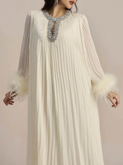 Amara Feather Maxi Dress