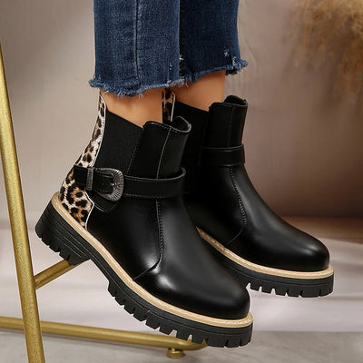 Rhea Ankle Boots Leopard