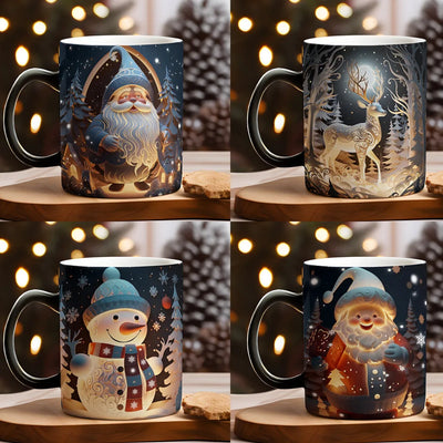 Christmas Color Changing Mug Santa Claus Ceramic Magic Mug