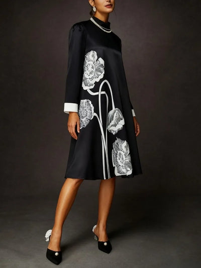 Camille Floral Satin Dress