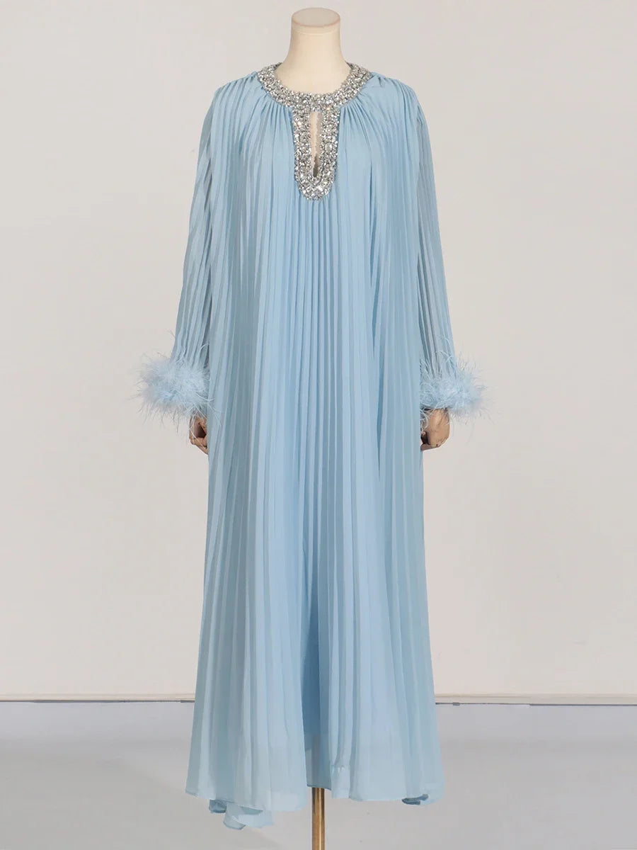 Amara Feather Maxi Dress