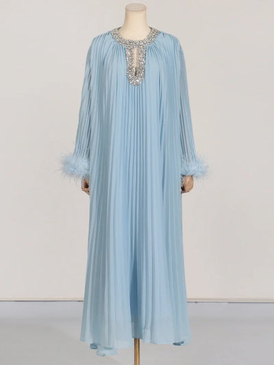 Amara Feather Maxi Dress