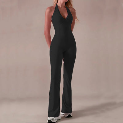 Flare Backless Jumpsuit