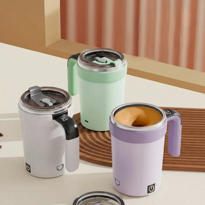 Smart Magnetic Self-Stirring Temperature Cup