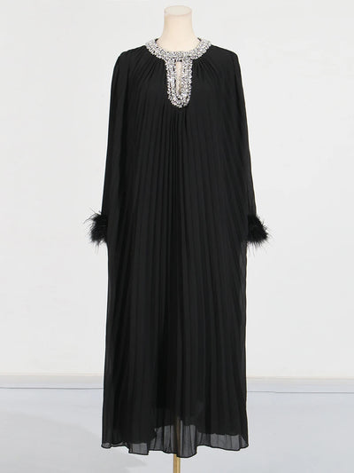 Amara Feather Maxi Dress