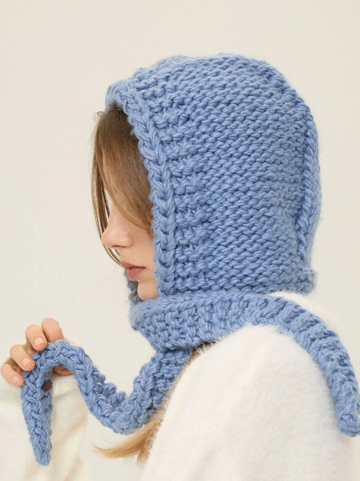 Chunky Knit Hood Scarf