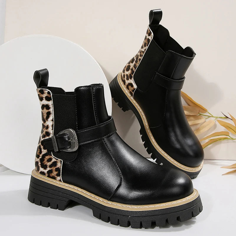 Rhea Ankle Boots Leopard