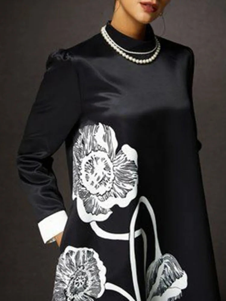 Camille Floral Satin Dress